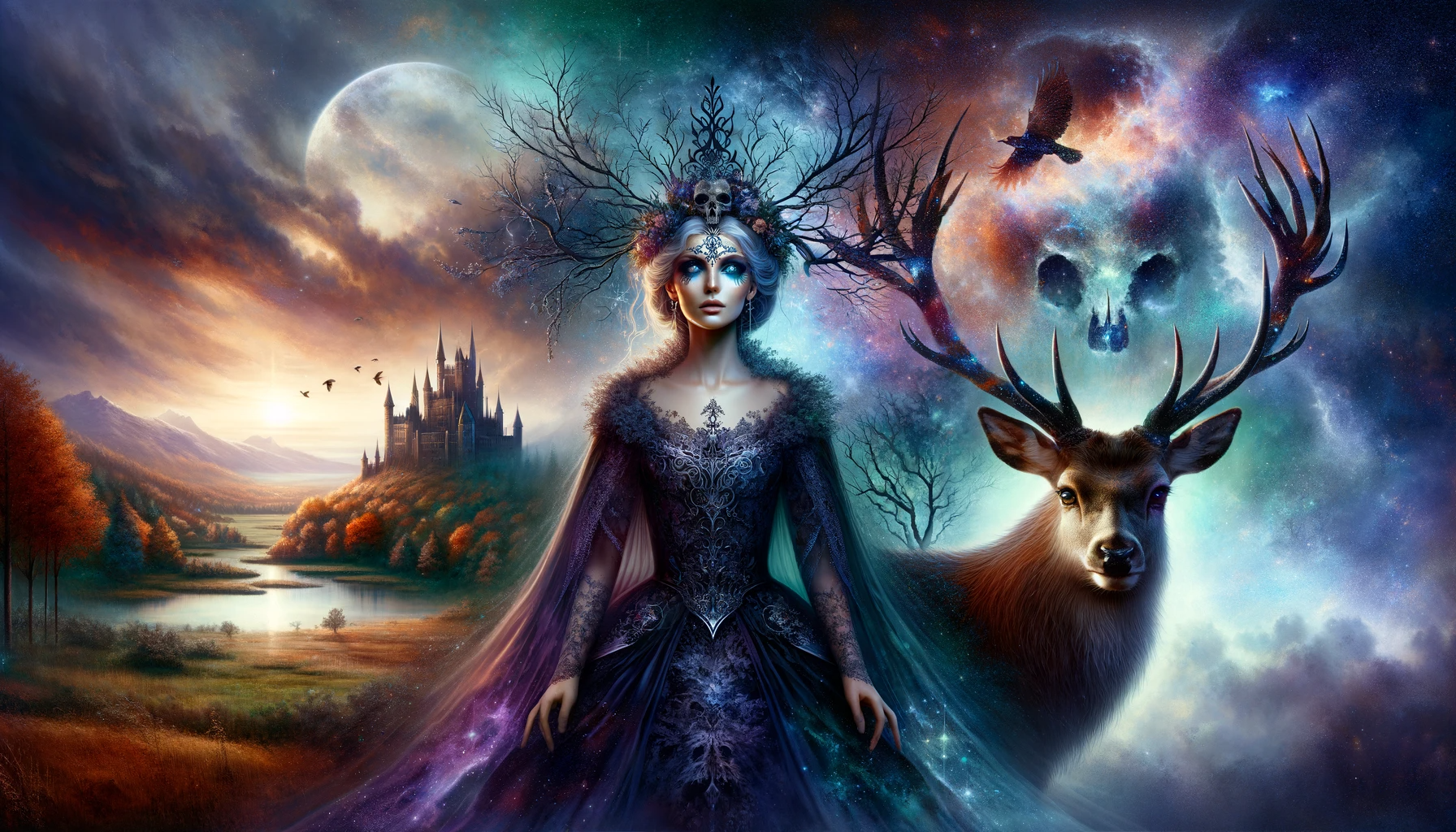 The Queen of Life and Death and the Celestial Stag